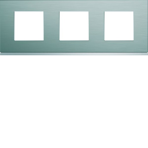 [HAG-WXP4213] Plaque de finition Gallery 3 postes horizontale Bright inox entraxe 71 mm WXP4213