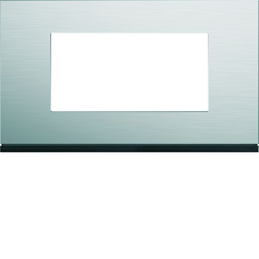 [HAG-WXP4334] Plaque de finition Gallery 4 modules Natural alu entraxe 57 mm WXP4334