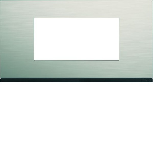 [HAG-WXP4504] Plaque de finition Gallery 4 modules Antique alu entraxe 71 mm WXP4504