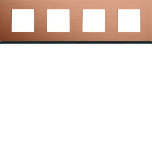 [HAG-WXP4614] Plaque de finition Gallery 4 postes horizontale Copper alu entraxe 71 mm WXP4614
