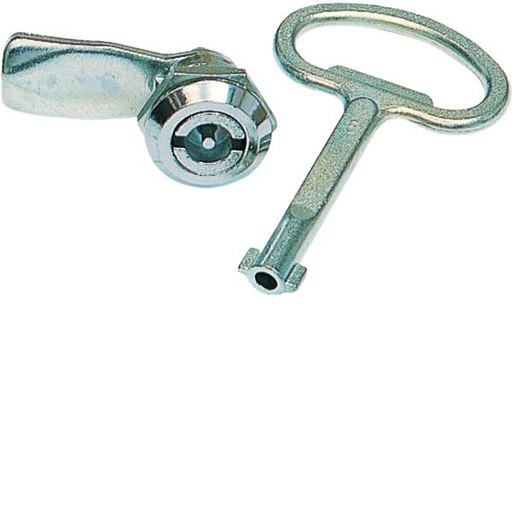 [HAG-FZ449] Serrure à double barre 3mm chromée avec 1 clé pour coffret et armoire Quadro4-5 FZ449