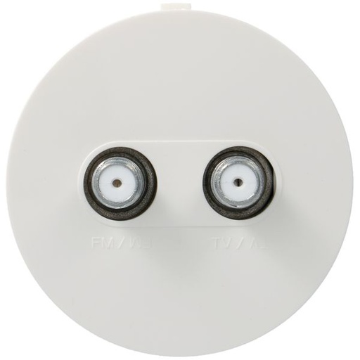 [HAG-WJA258B] ateha Prise TV double type F associable pour réseaux câblés WJA258B