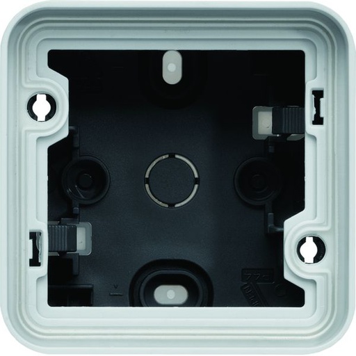 [HAG-WNA684] Boîte simple Cubyko étanche IP55 avec 2 embouts 1 entrée gris pose en saillie WNA684