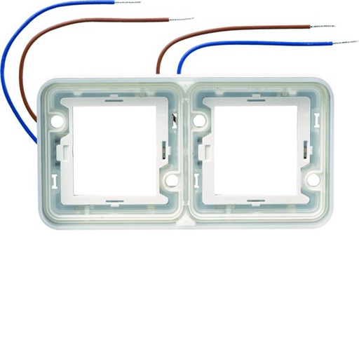[HAG-WNA711] cubyko collerette double lumineuse à LED bleues 230V horizontale WNA711