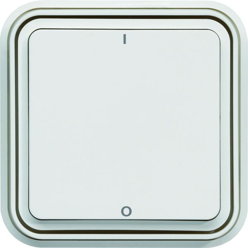 [HAG-WNA008B] cubyko Interrupteur bipolaire marqué 0/1 associable blanc IP55 WNA008B