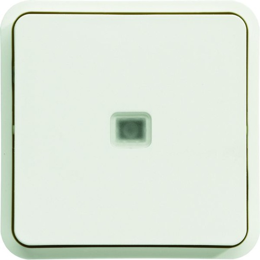 [HAG-WNA023B] cubyko Poussoir à fermeture 1F à voyant témoin associable blanc IP55 WNA023B