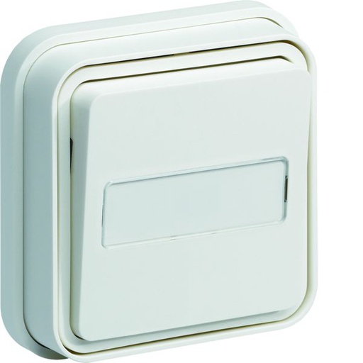 [HAG-WNE025BG] cubyko Poussoir porte-étiquette 1F encastré à griffes blanc IP55 WNE025BG