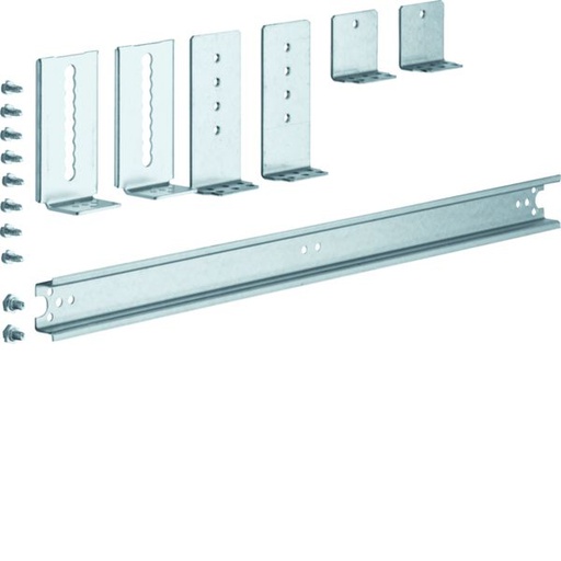 [HAG-UZ02B3] Rail DIN réglable en profondeur 22 modules sur 1 rangée L444mm pour univers UZ02B3