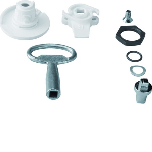 [HAG-FZ451N] Serrure carré mâle de 7mm chromée avec 1 clé pour armoire Univers IP44/54 FZ451N