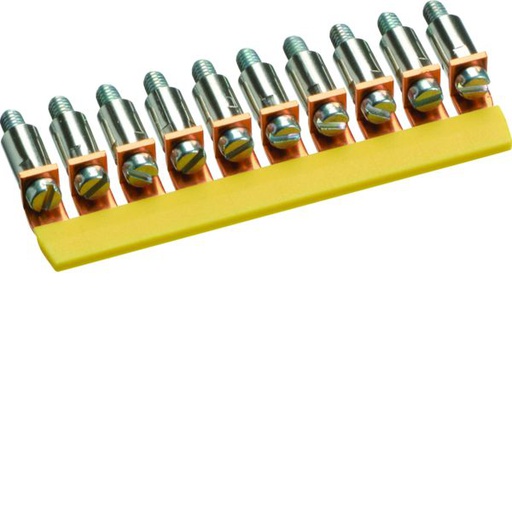 [HAG-KWJ02B10] Contact de pontage horizontal isolé, 2.5² - 10x, connection à vis KWJ02B10