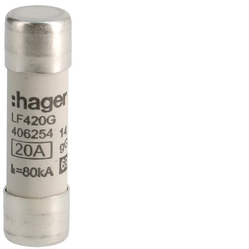 [HAG-LF420G] Cartouche Fusible cylindrique 14x51mm gG 20A 690V AC 80kA LF420G