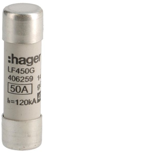 [HAG-LF450G] Cartouche Fusible cylindrique 14x51mm gG 50A 400V AC 120kA LF450G