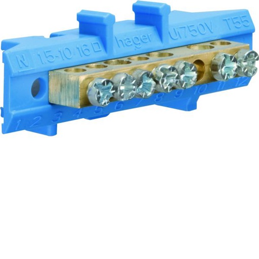 [HAG-KM07N] Borne en laiton, 4x10mm² 3x16mm², avec base de montage KM07N