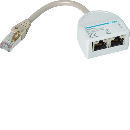 [HAG-HTG469H] Eclateur de port 1 RJ45 vers 2 RJ45 pour port Modbus RS485 agardio HTG469H