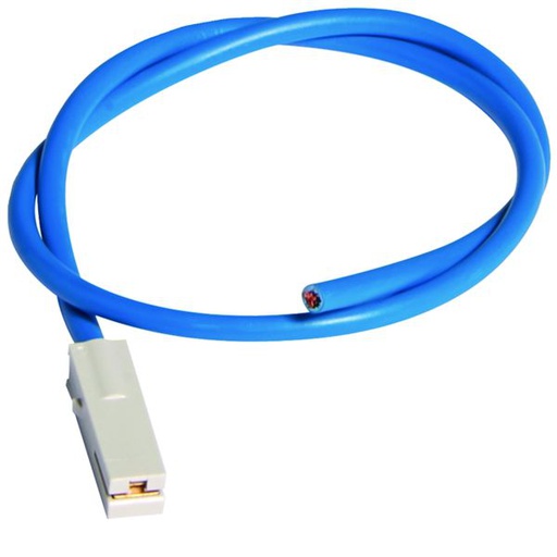 [HAG-KZ051] Câble de raccordement, 500mm, bleu, 6mm²,avec fiche, pour Répartiteur multifiche KZ051