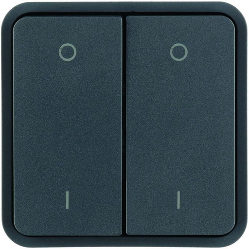 [HAG-WNT964] Cubyko 2 touches KNX pour 2 éclairages coloris gris WNT964