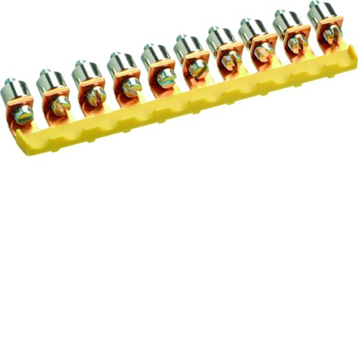 [HAG-KWJ10B10] Contact de pontage horizontal isolé, 10mm² - 10x, connection à vis KWJ10B10