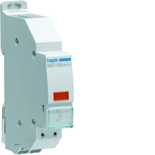 [HAG-SVS123B] Voyant LED 230VAC Orange quickconnect passage de barre 1 module SVS123B