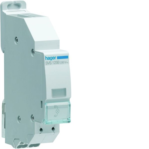 [HAG-SVS125B] Voyant LED 230VAC incolore quickconnect passage de barre 1 module SVS125B