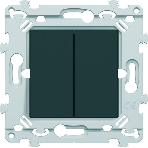 [HAG-WE040A] Double Interrupteur Essensya va et vient Anthracite WE040A