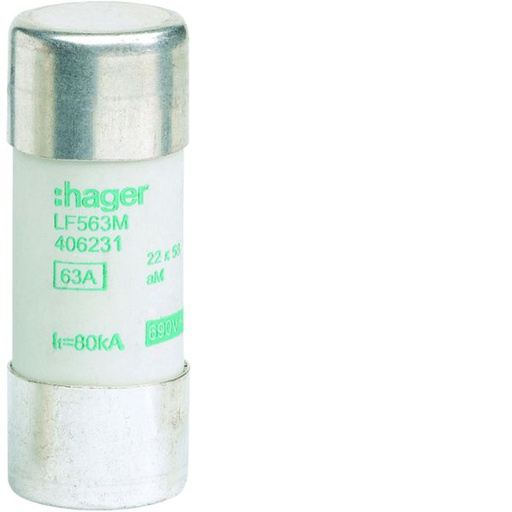 [HAG-LF563M] Cartouche fusible industrielle 22x58 aM 63A LF563M