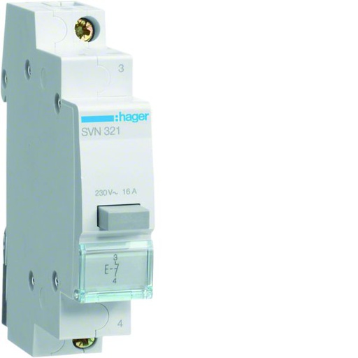 [HAG-SVN321] Bouton poussoir à impulsion 1O+0F 16A 1 module SVN321