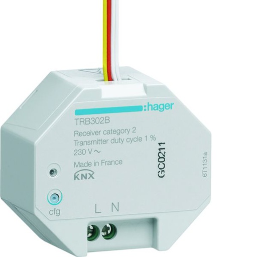 [HAG-TRB302B] 2 Entrées à encastrer 230V KNX radio QL TRB302B
