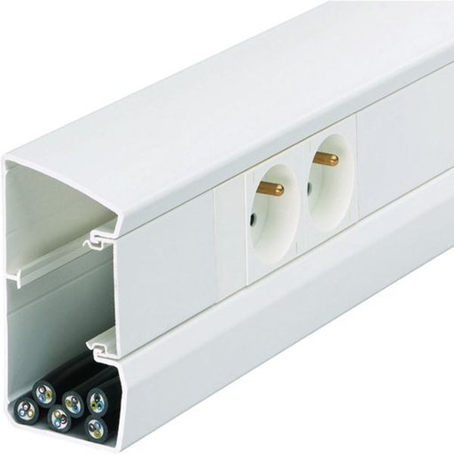 [HAG-GBD5010009016] Goulotte d'installation GBD 50x100mm 1 compartiment PVC blanc GBD5010009016