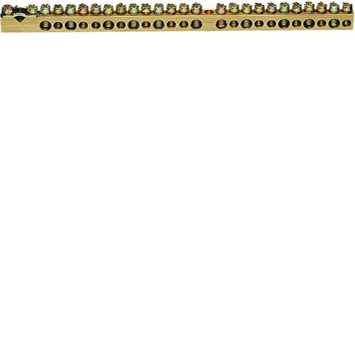 [HAG-K158] Borne en laiton, 169mm, 1x25mm² - 13x10mm² - 11x16mm², sans base de montage K158