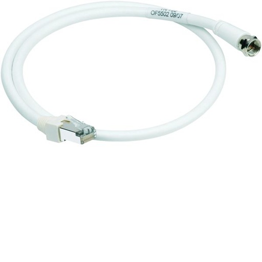 [HAG-TN722] Cordon de brassage TV RJ45/fiche &quot;F&quot; longueur 0.60m TN722