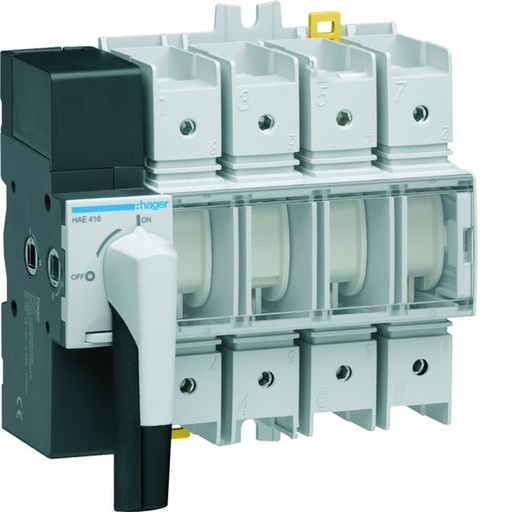 [HAG-HAE416] Interrupteur à coupure visible 4P In160A Ue380 - 415Vac Poignée rotative courte HAE416