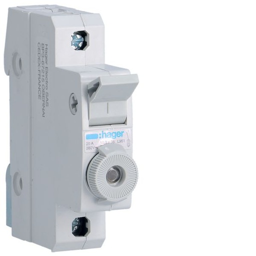[HAG-L95100] Porte-fusible combiné 1P 20A 380V L38 1M avec cartouche L95100