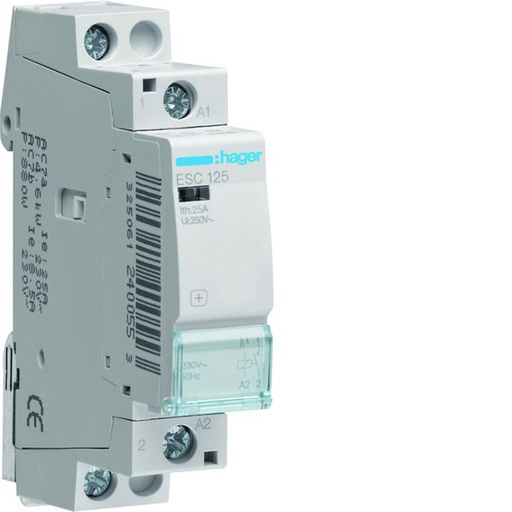 [HAG-ESC125] Contacteur 25A, 1F, 230V 1 module ESC125