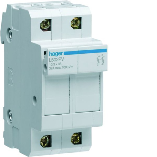 [HAG-L502PV] Coupe circuit 2P 1000V DC L38 2 modules L502PV