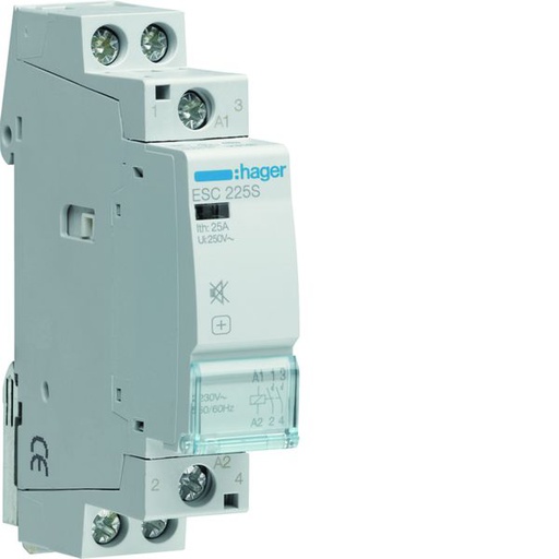 [HAG-ESC225S] Contacteur Silencieux 25A, 2F, 230V 1 module ESC225S