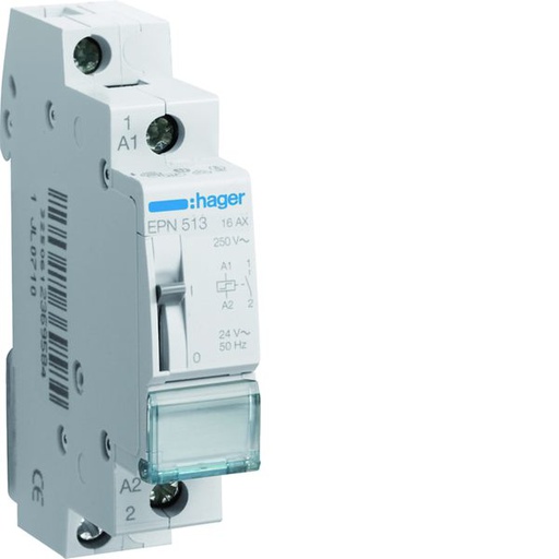 [HAG-EPN513] Télérupteur 1F 24V 16A 1 module EPN513