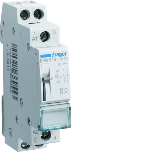 [HAG-EPN518] Télérupteur 1O+1F 24V 16A 1 module EPN518