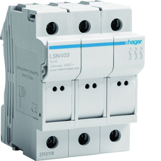 [HAG-LSN403] Coupe-circuit 3P 25A 400V L32 3 modules LSN403