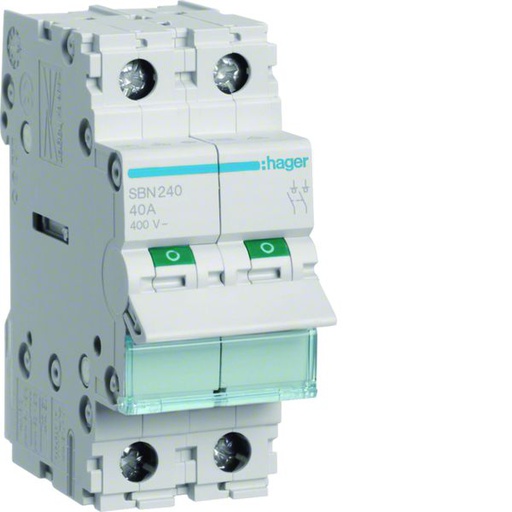 [HAG-SBN240] Interrupteur sectionneur 40A 2P 2 modules SBN240