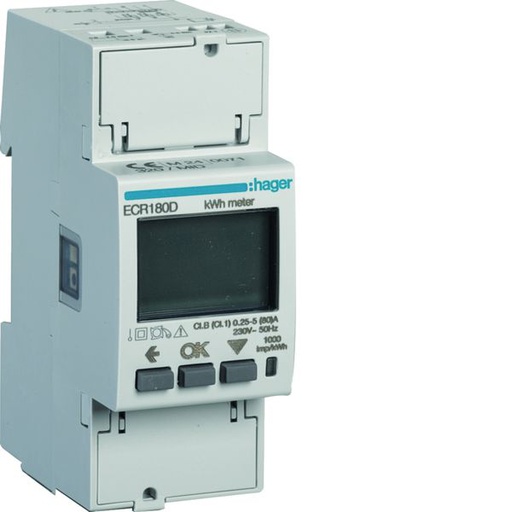 [HAG-ECR180D] Compteur d'énergie monophasé 80A communiquant MOBDUS RS485 bornes rapides RJ45 ECR180D