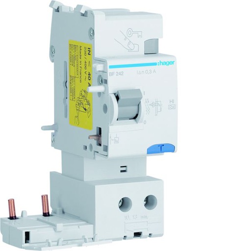 [HAG-BF242] Bloc différentiel 40A 30mA 2P type A HI 50/60Hz à bornes alignées BF242