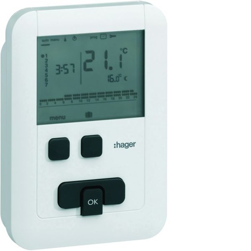 [HAG-EK570] Thermostat ambiance programmable digital chauf eau chaude 2 fils 7j ECO à piles EK570