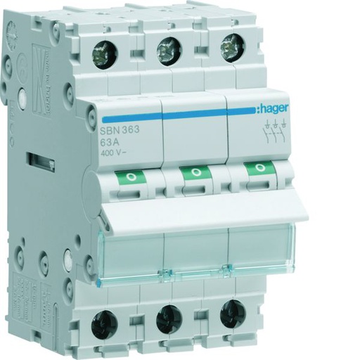 [HAG-SBN363] Interrupteur sectionneur 63A 3P 3 modules SBN363