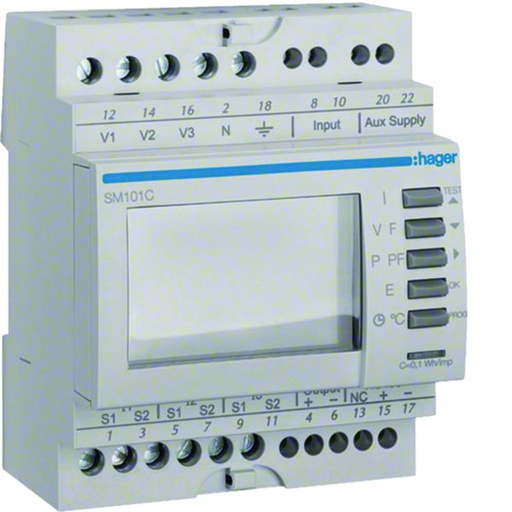 [HAG-SM101C] Centrale de mesure modulaire communicante MODBUS RS485 SM101C