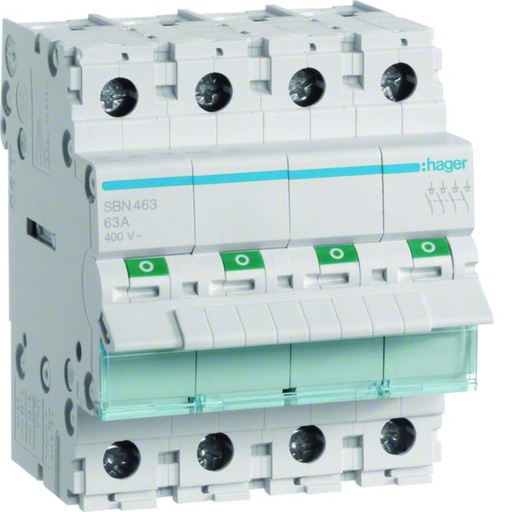 [HAG-SBN463] Interrupteur sectionneur 63A 4P 4 modules SBN463