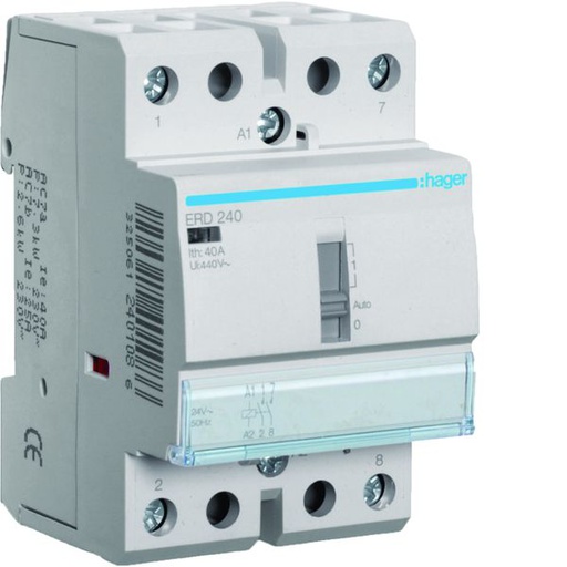 [HAG-ERD240] Contacteur à commande manuelle 40A, 2F, 24V ERD240