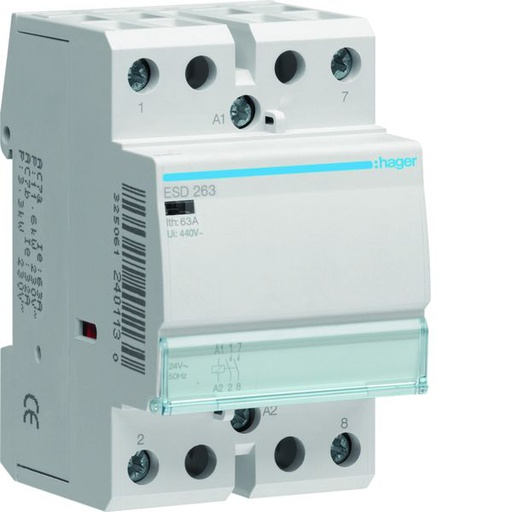[HAG-ESD263] Contacteur 63A, 2F, 24V ESD263