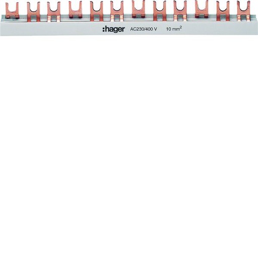 [HAG-KDN363B] Barre de pontage 1P 100A à fourche 20mm² 14modules KDN363B