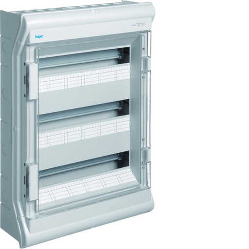 [HAG-VE318F] Coffret de distribution étanche Vector IP55, 3 rangées 54 modules 602x418x151mm VE318F