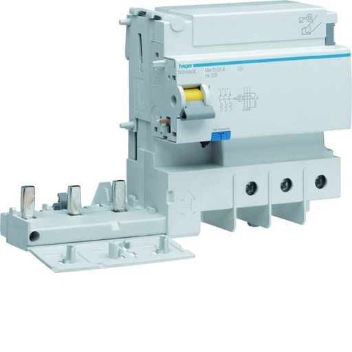 [HAG-BDH380E] Bloc différentiel 125A 30mA 3P type A HI à bornes alignées BDH380E